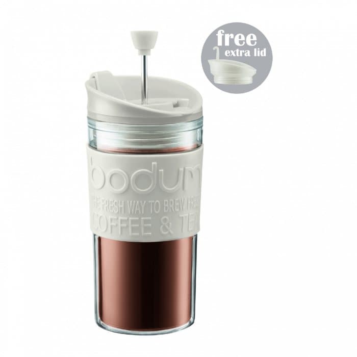 Travel Press Coffeemaker with Extra Lid 0.35L - custom logo thumbnail 2