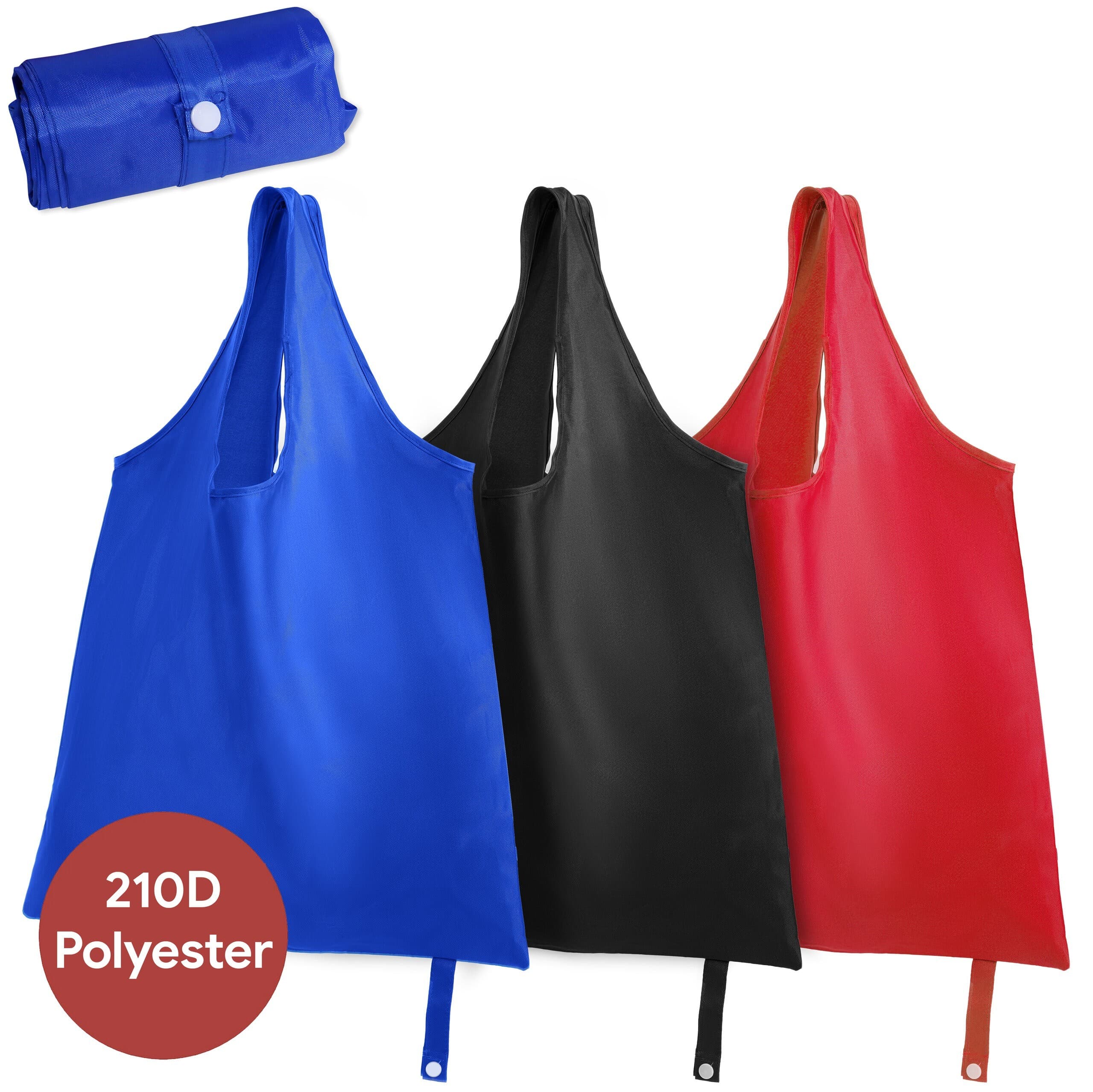 Túi Tote Polyester Có Thể Gập Lại (Có Nút Đóng) - in logo thumbnail 4