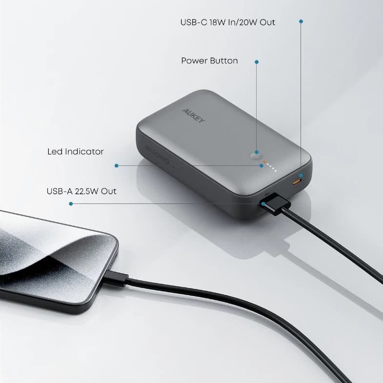 20,000mAh Spark Mini  Fast Charging Portable Powerbank - custom logo thumbnail 2