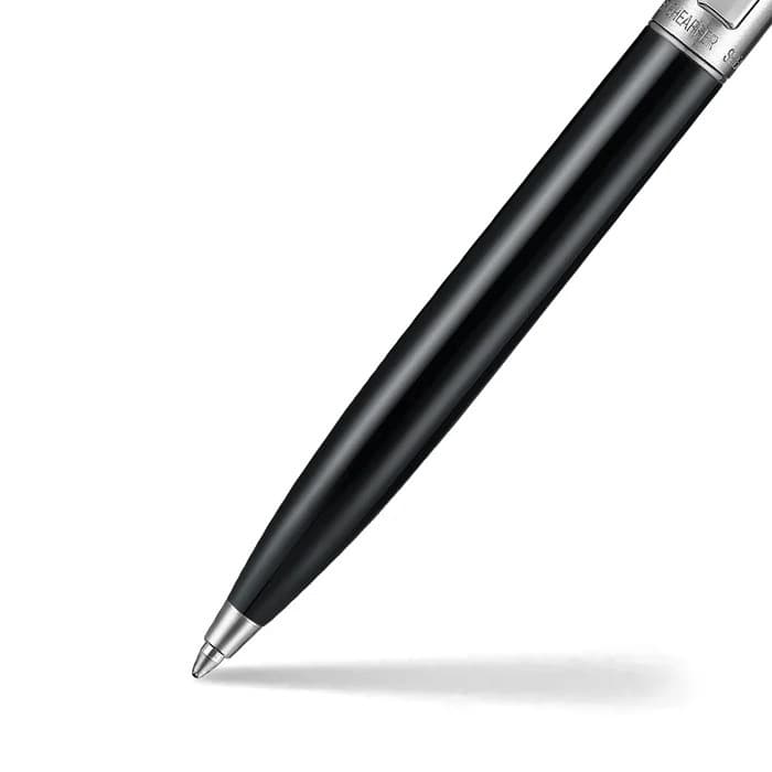 Sentinel Metal - Glossy Black Ballpoint Pen - custom logo thumbnail 2