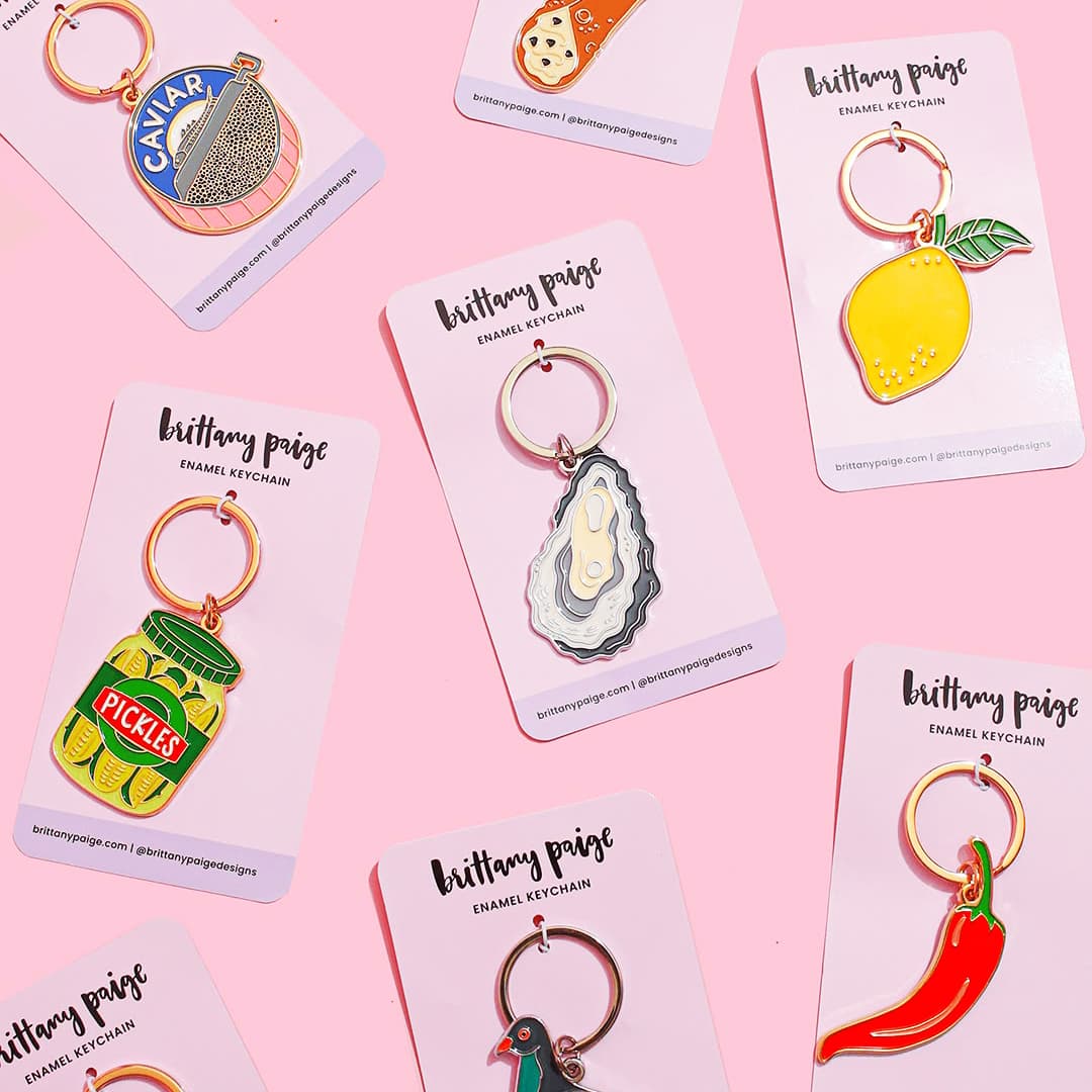 Enamel Custom Keychain - custom logo thumbnail 4