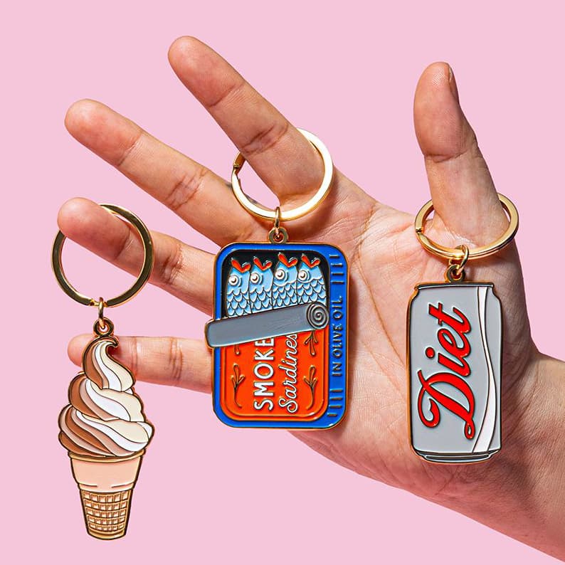 Enamel Custom Keychain - custom logo thumbnail 2