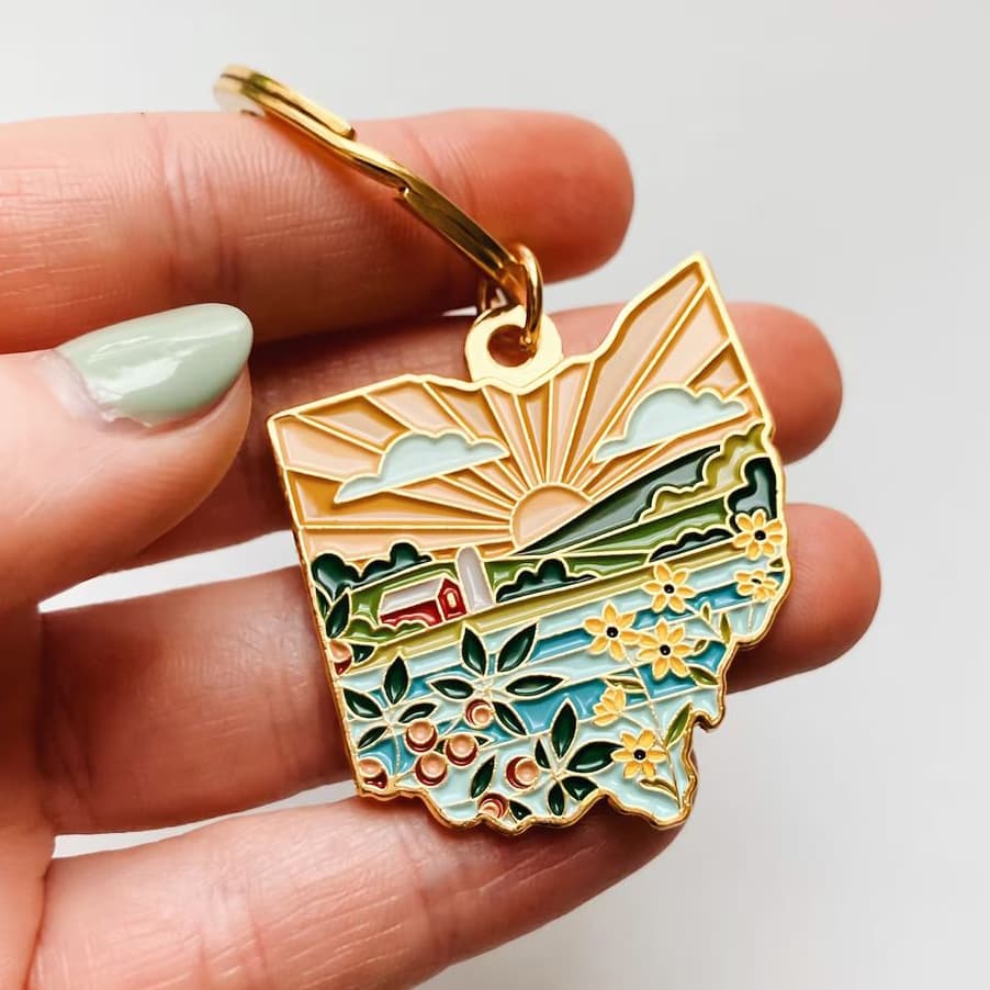 Enamel Custom Keychain - custom logo thumbnail 1