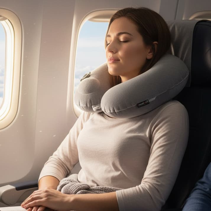 Pocket-Pump 3D Inflatable Neck Pillow - custom logo thumbnail 2