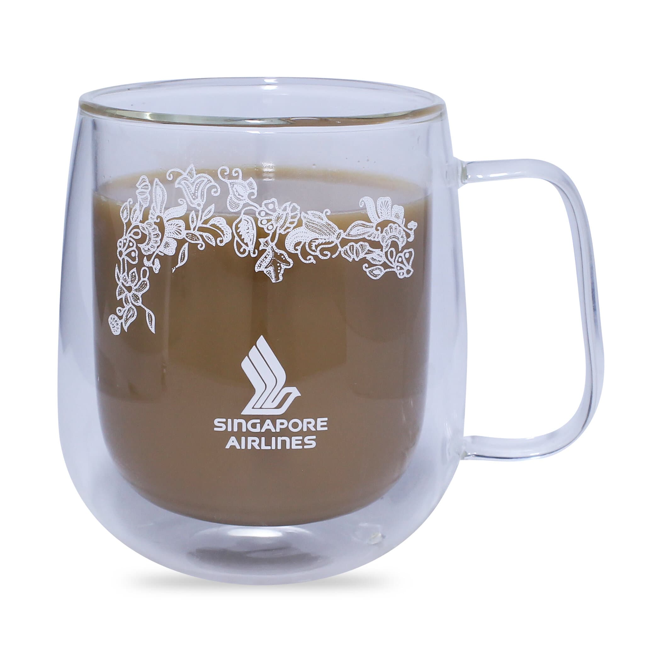 350ml Double Wall Thermal Glass Mug - custom logo - Image 1