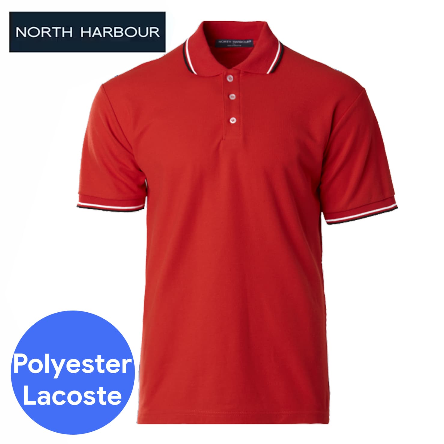 North Harbour Cotton Saffron Polo T Shirt - custom logo