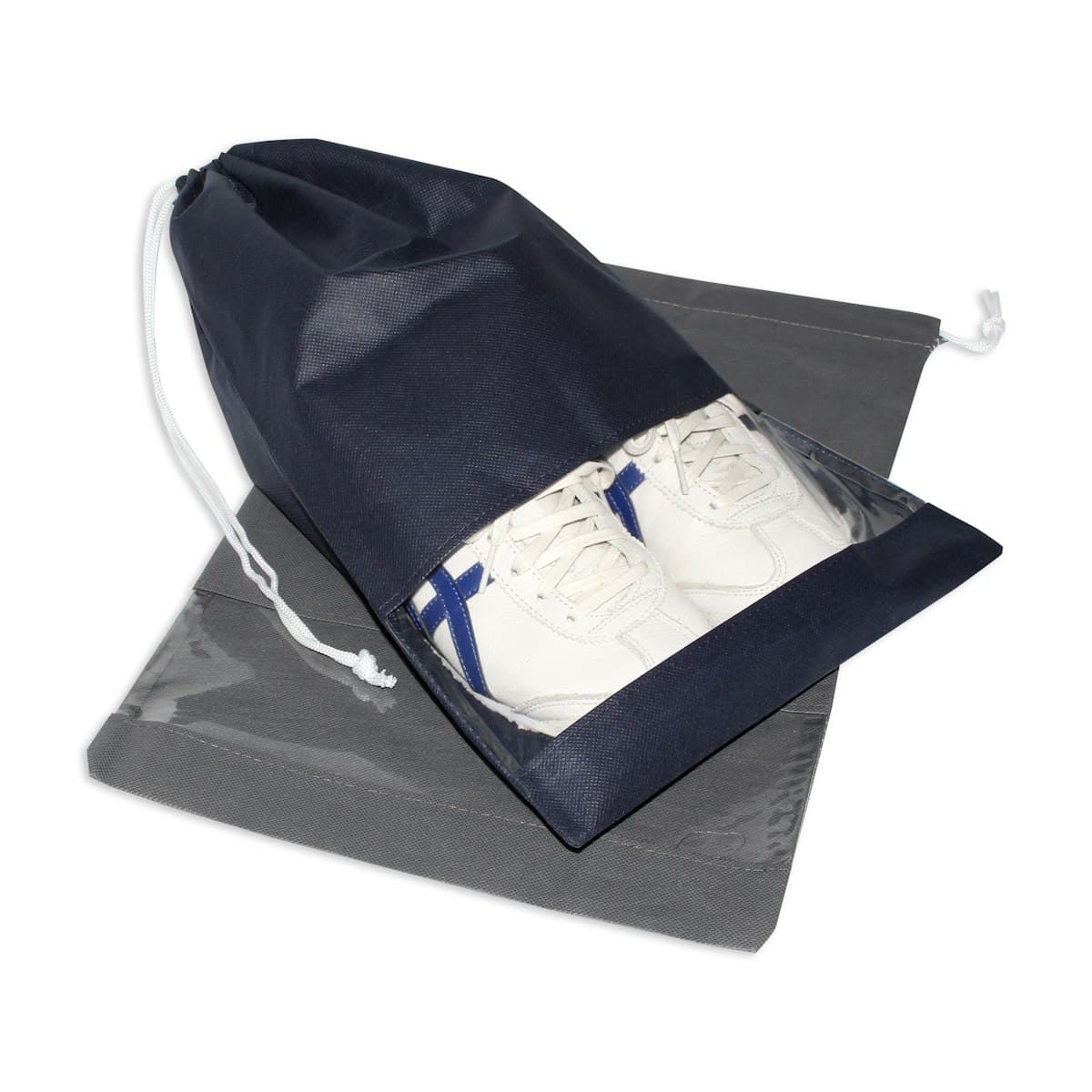 Non-Woven Drawstring Shoe Pouch / Dust Bag - custom logo