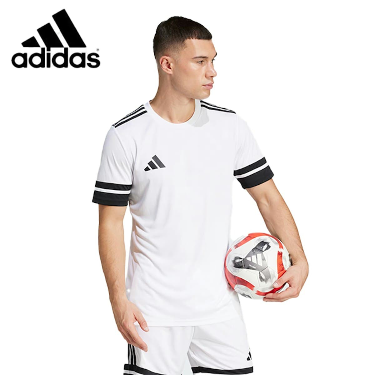 Adidas Squadra 25 Jersey Ribbed Crewneck Tee - custom logo