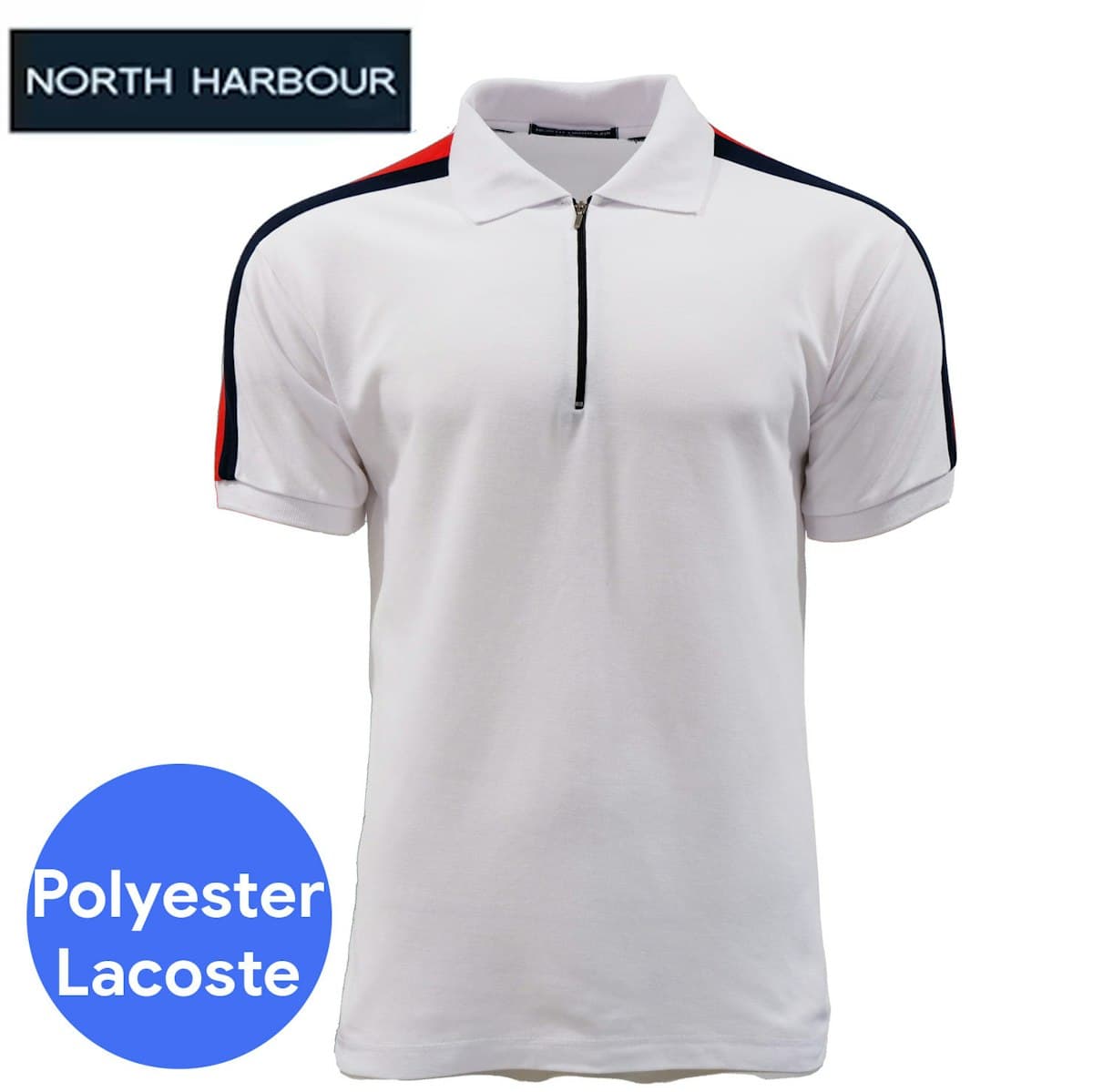 North Harbour Collins Polo T-Shirt - custom logo