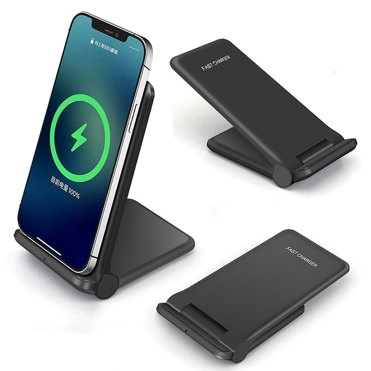 15W Adjustable Wireless Fast ChargeBracket Fast Wireless Charger Phone Stand - custom logo