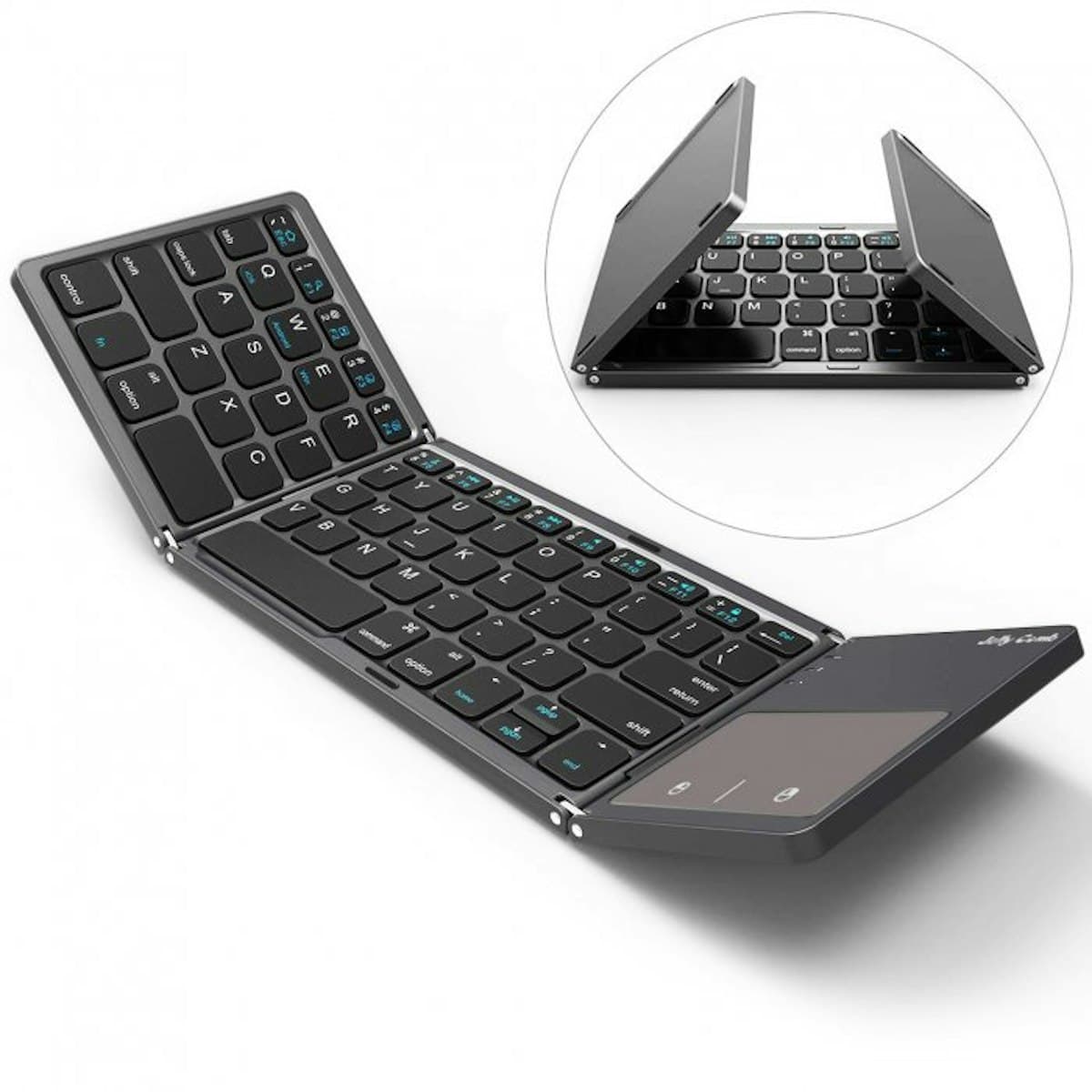 Bàn phím Bluetooth có thể gập lại với Touchpad (Có thể sạc lại) - in logo
