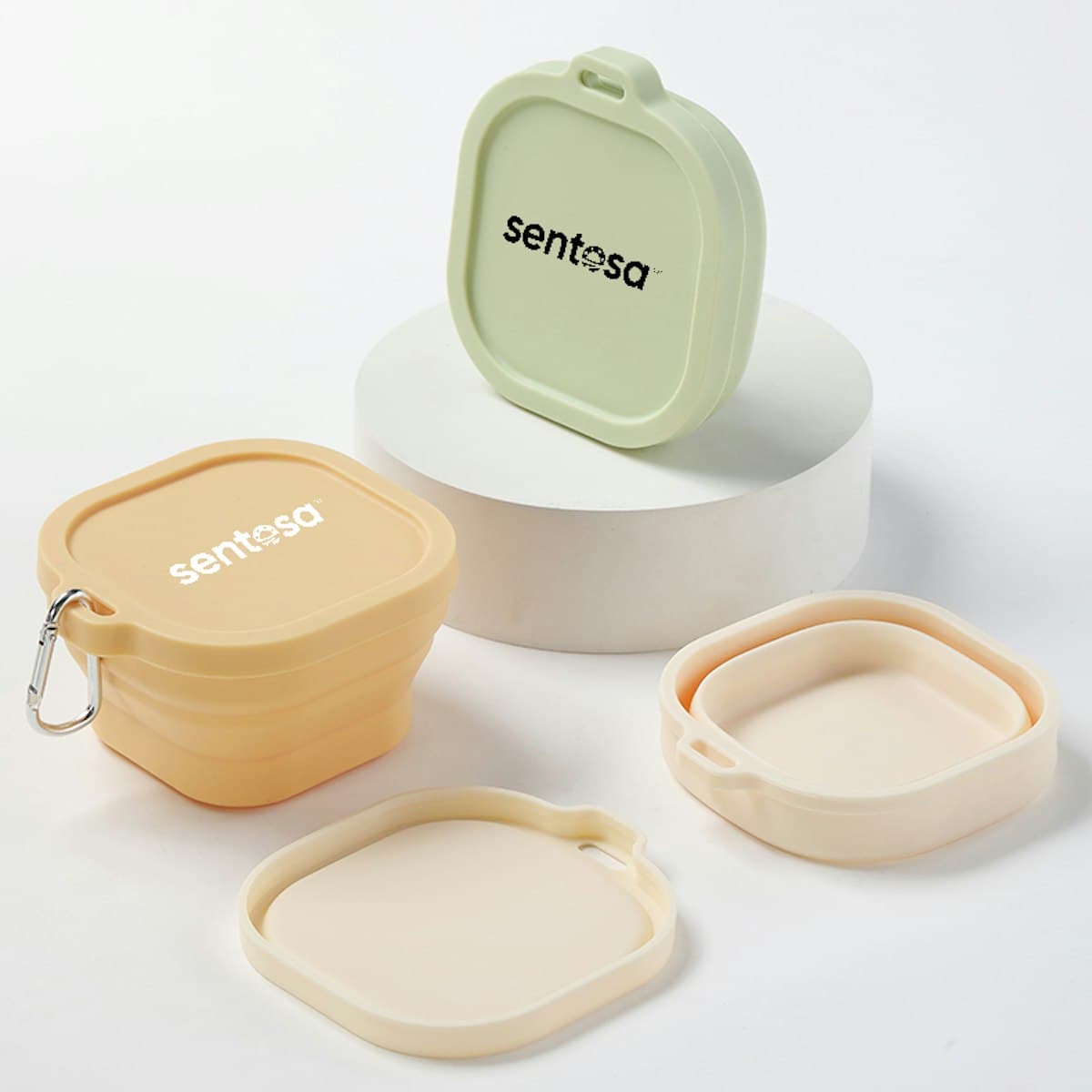 750ml Collapsible Silicone Lunch Box - custom logo