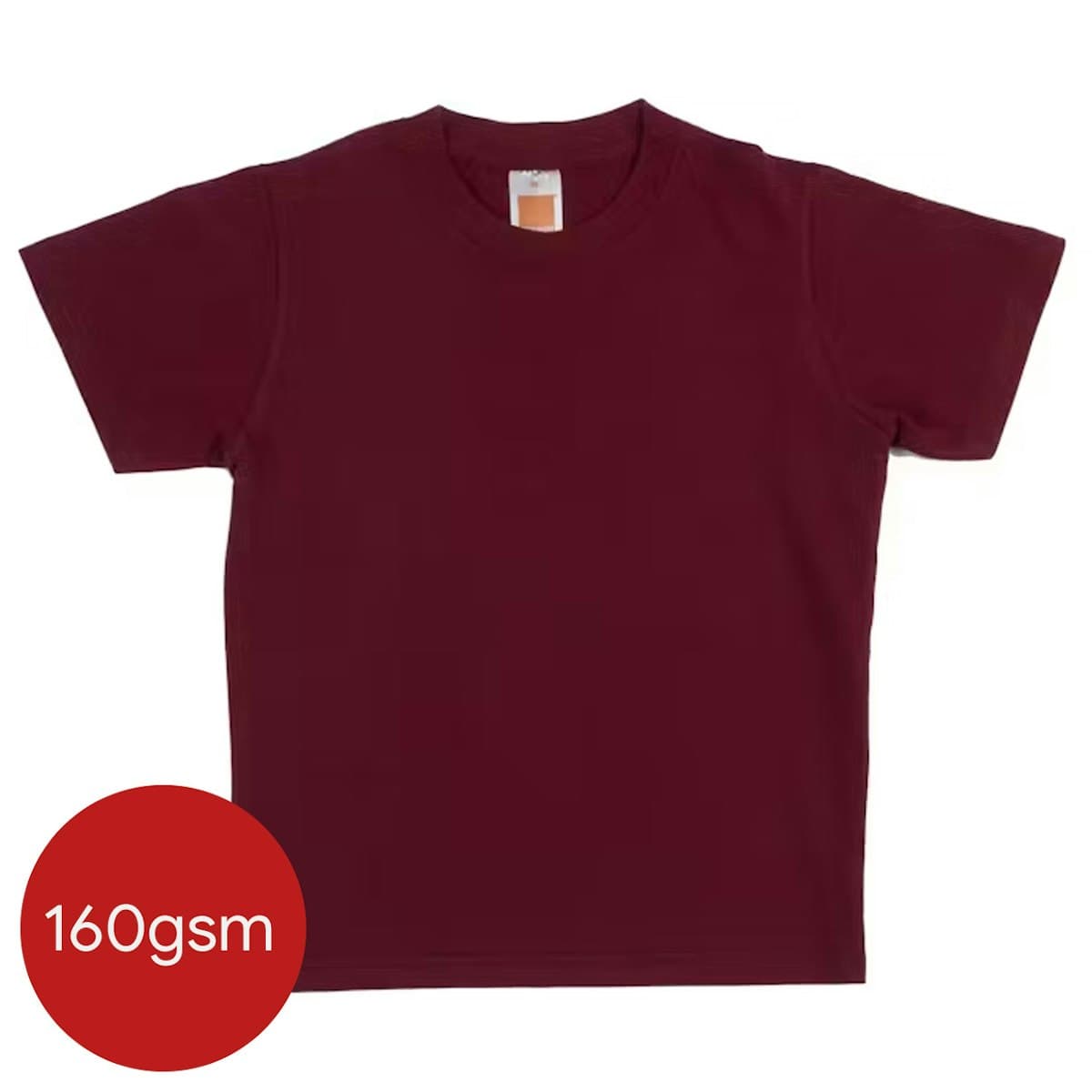 Kids Plain Cotton Round Neck T-Shirt - custom logo