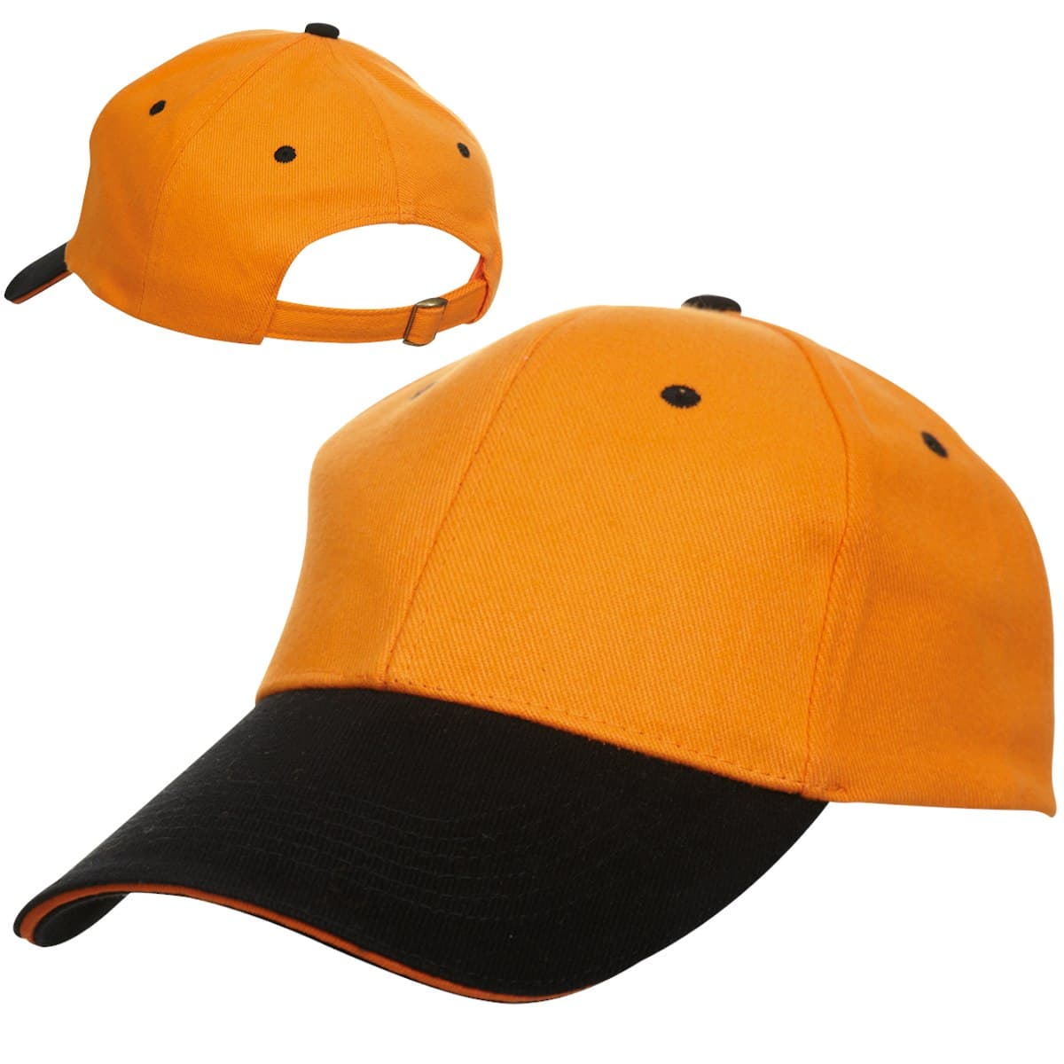 Mũ bóng chày cotton hai tông màu ( 6 tấm ) - in logo