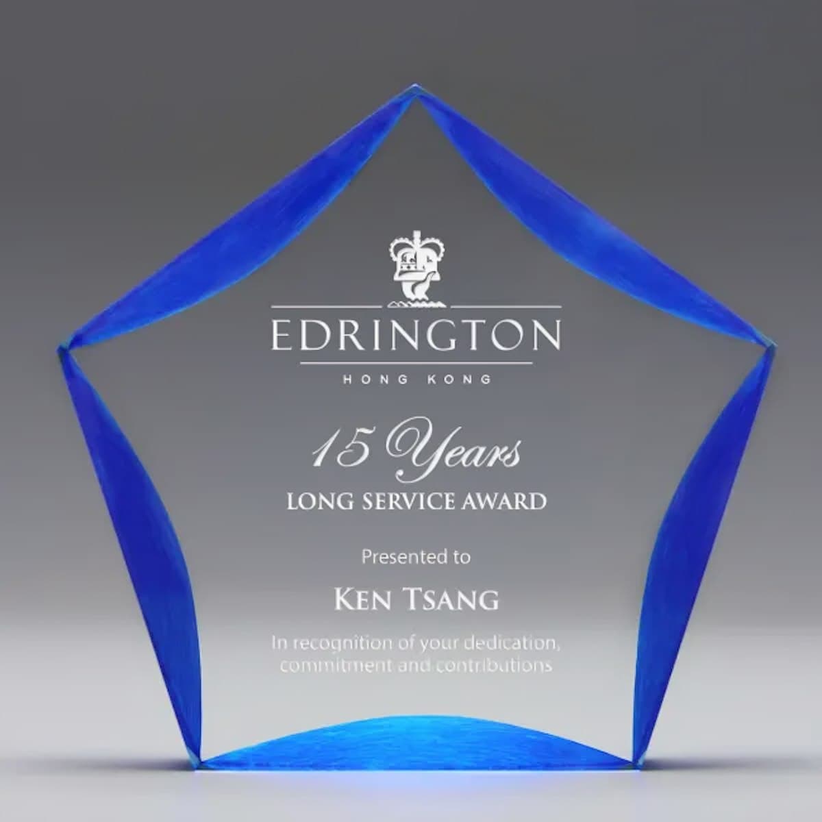 Giải thưởng Star Acrylic 130mm ( Chiều cao ) - in logo