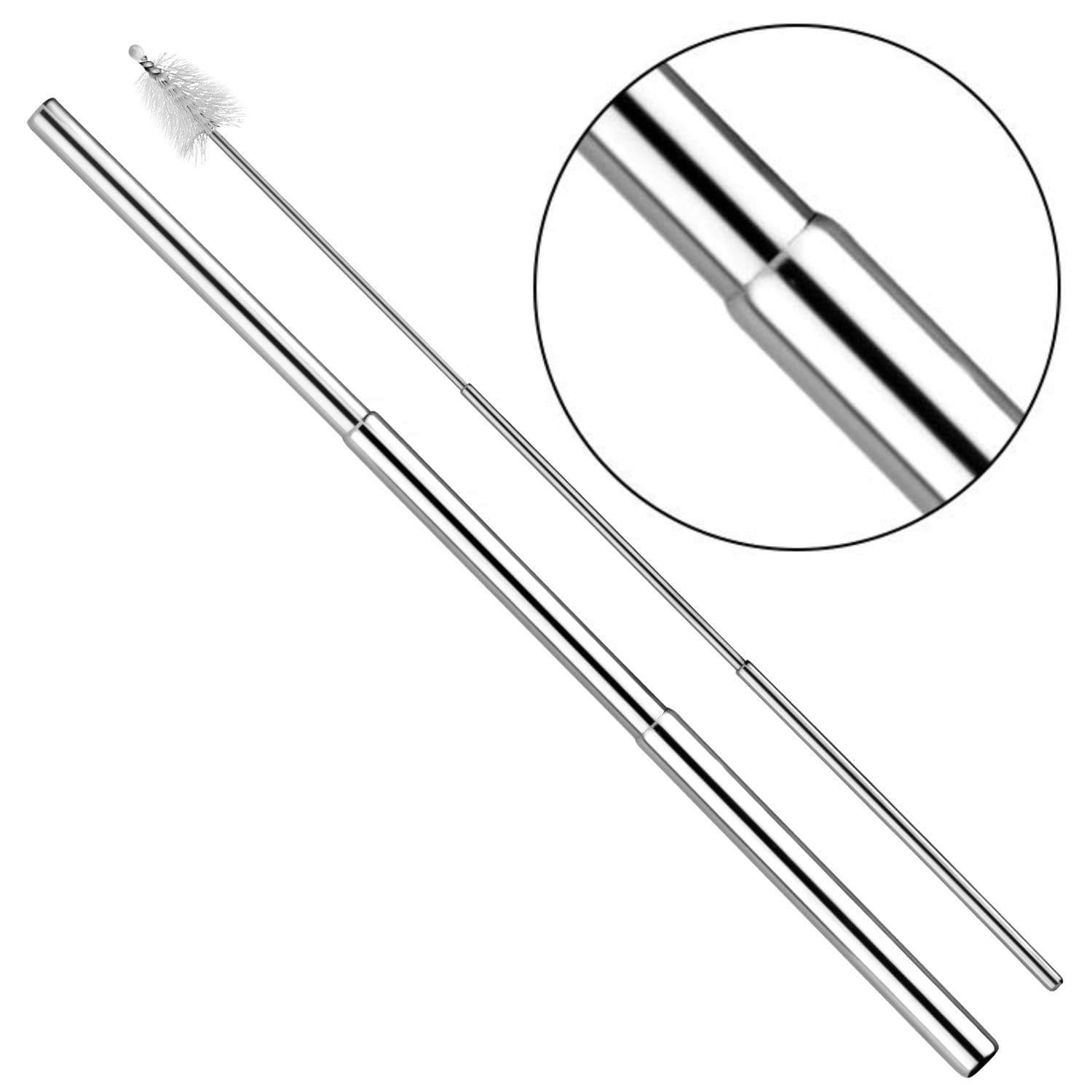 Telescopic Stainless Steel Straw Kit - custom logo thumbnail 2