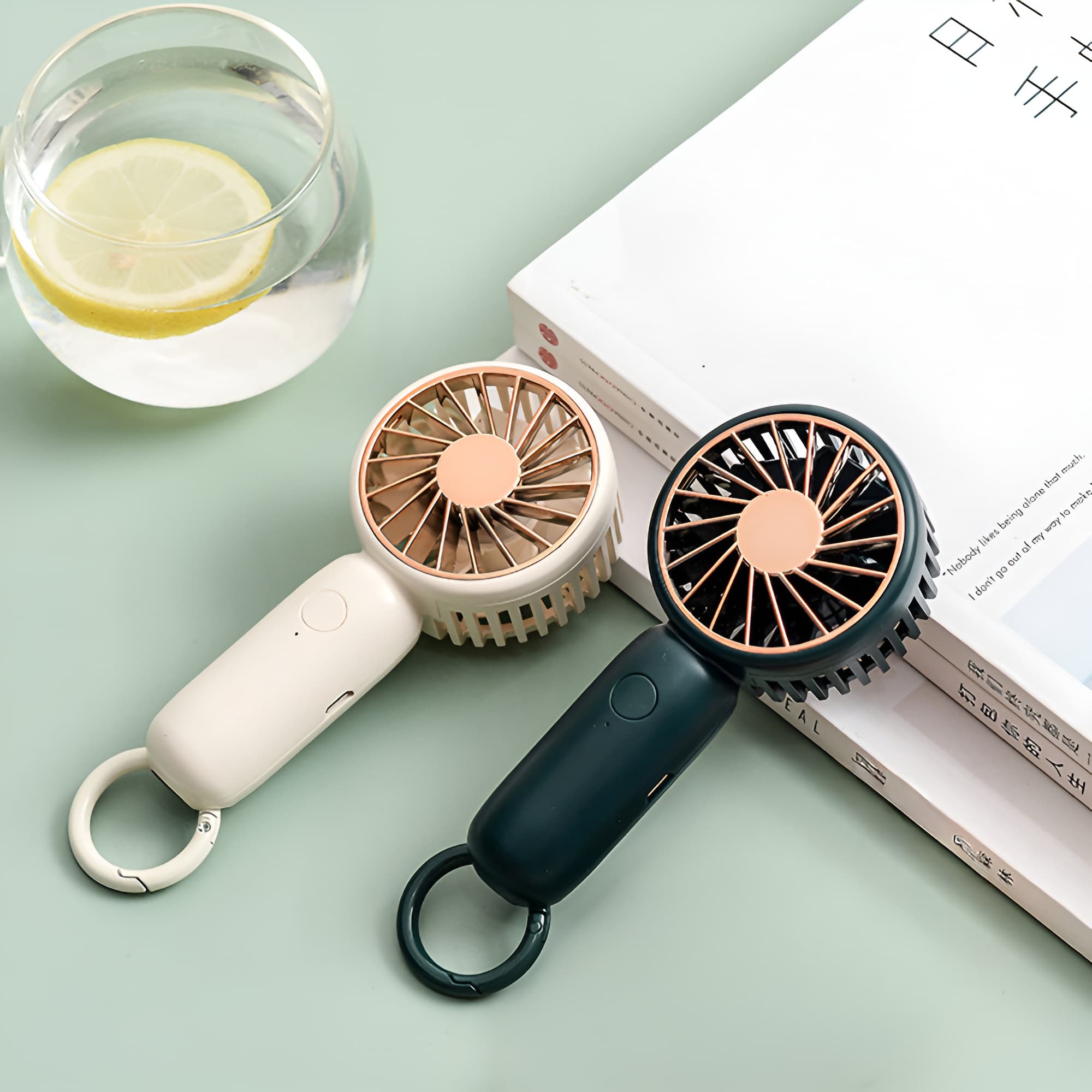 Quạt cầm tay có móc cài. - in logo thumbnail 2