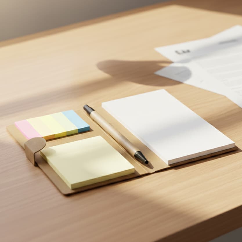 Eco-Friendly Notepad Set with Colour Tabs and Pen - custom logo thumbnail 2