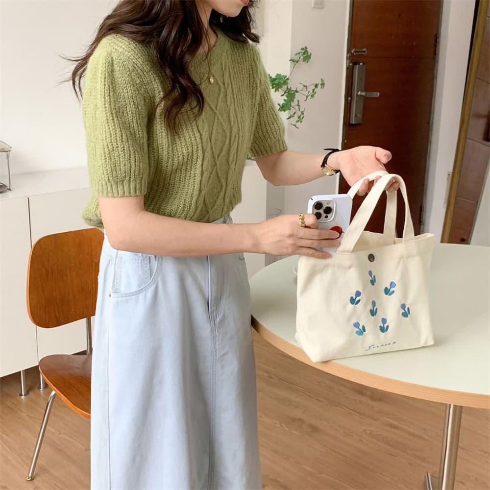 Túi Tote Canvas Mini Tiện Dụng - in logo thumbnail 2