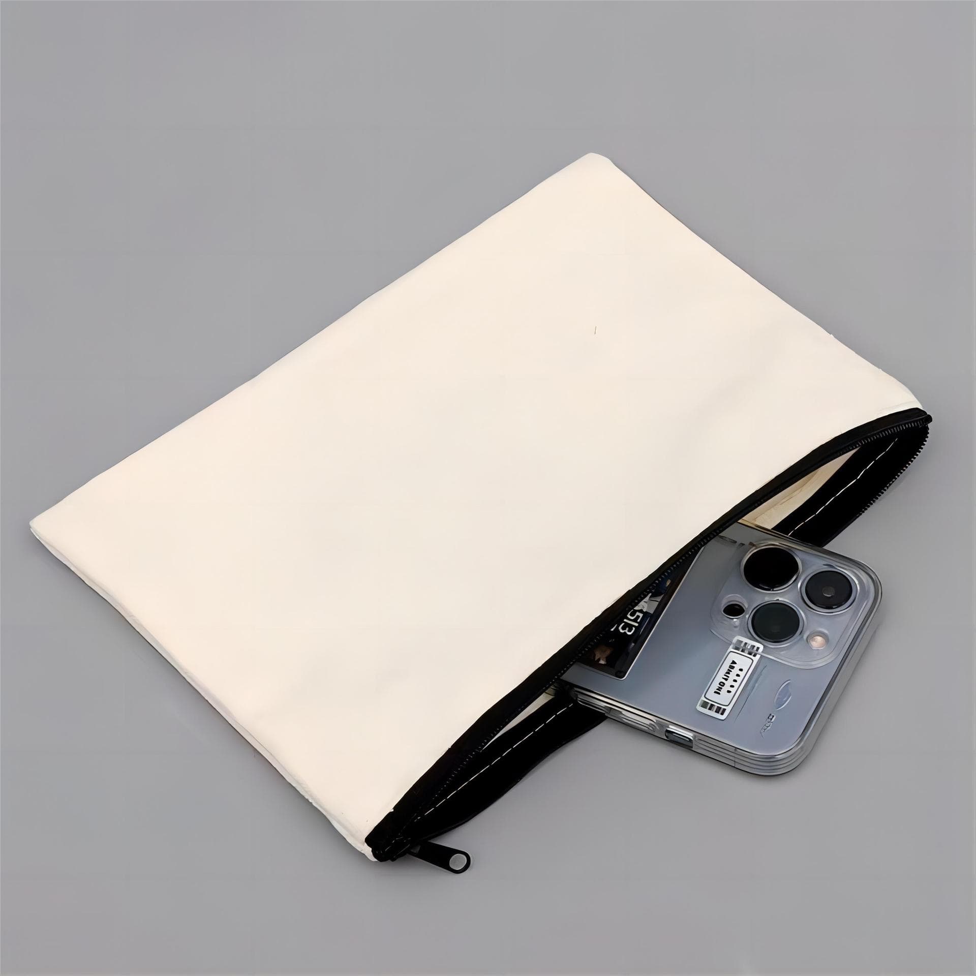 Canvas Zipper Pouch - custom logo thumbnail 2