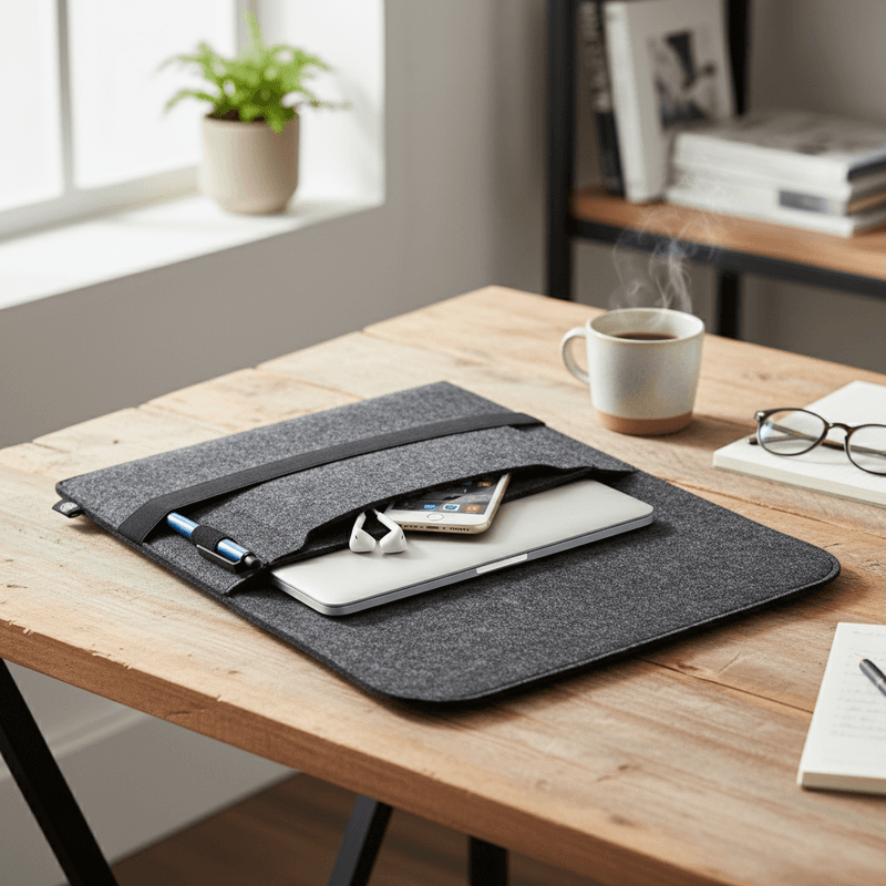 13 Inch Felt Laptop Sleeve - custom logo thumbnail 4