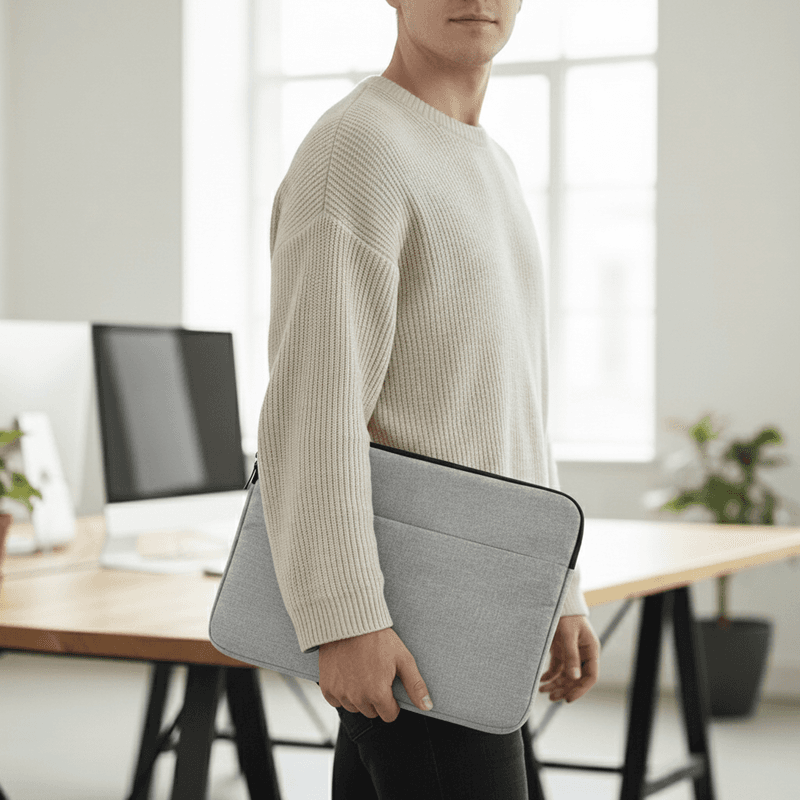 Bao đựng laptop 13 inch (Có đệm bên trong) - in logo thumbnail 6