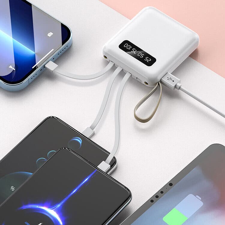 Pin sạc dự phòng dung lượng 10.000mAh, nhỏ gọn, đi kèm cáp sạc. - in logo thumbnail 3