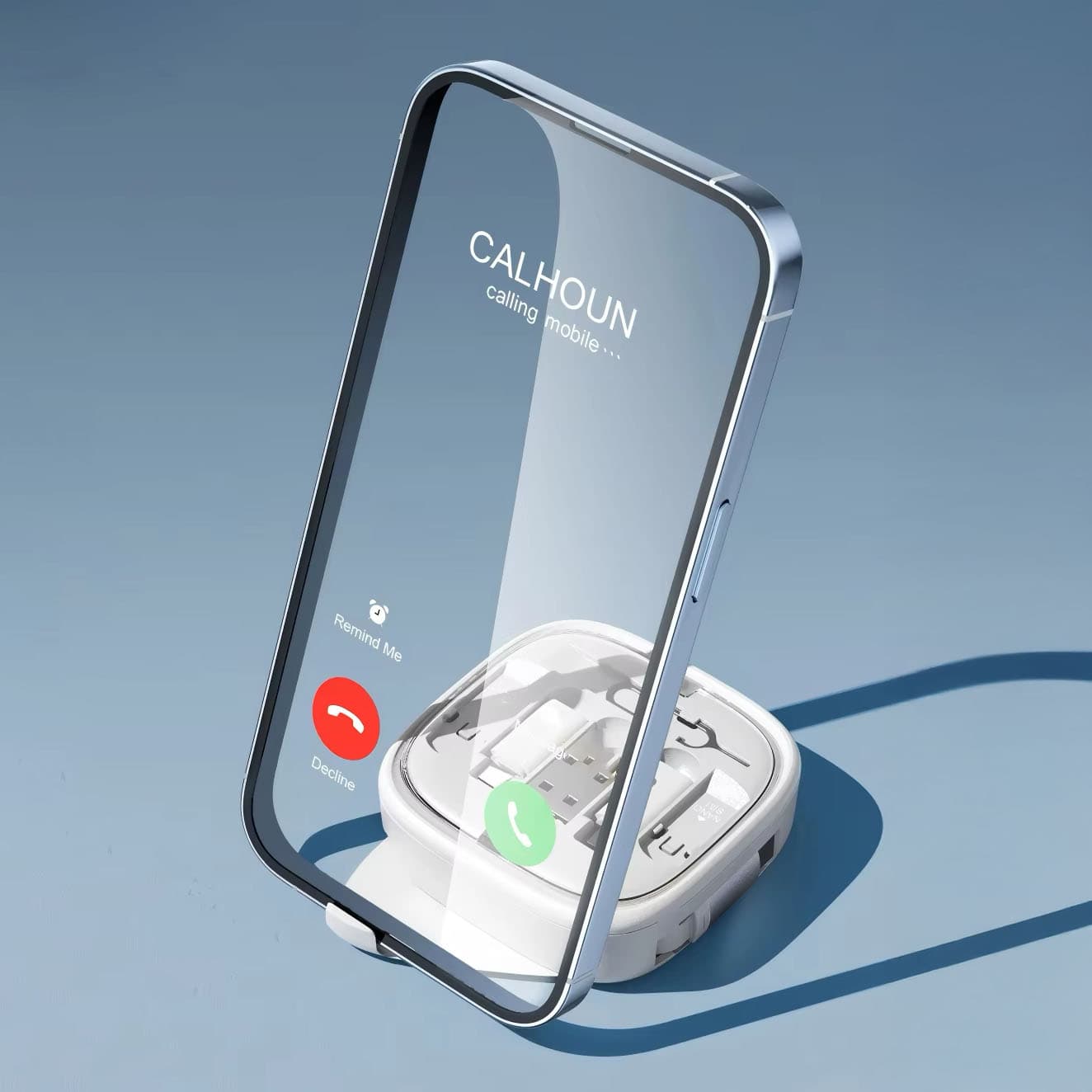 60W Data Cable Set with Retractable Charging Cable - custom logo thumbnail 3