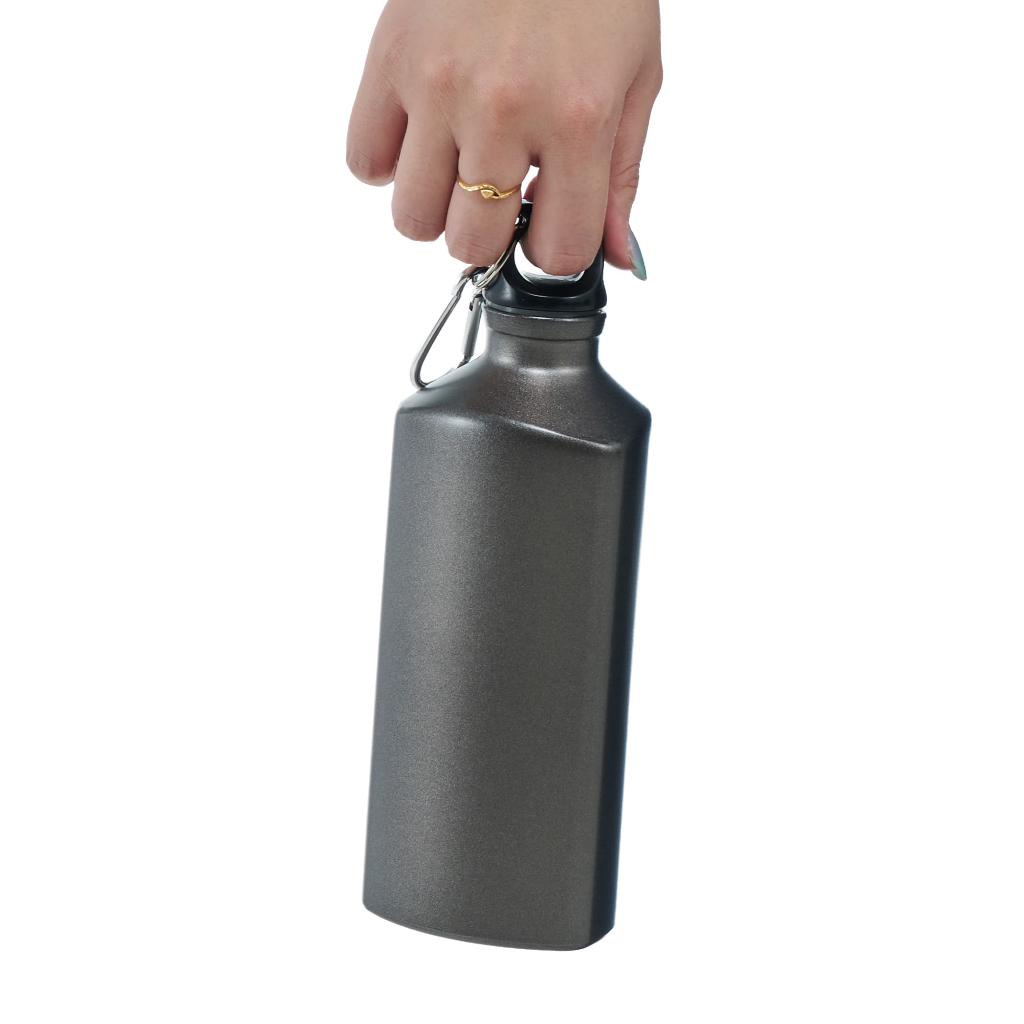 Chai xoắn nhôm 600ml có Carabiner (Không chứa BPA) - in logo thumbnail 3