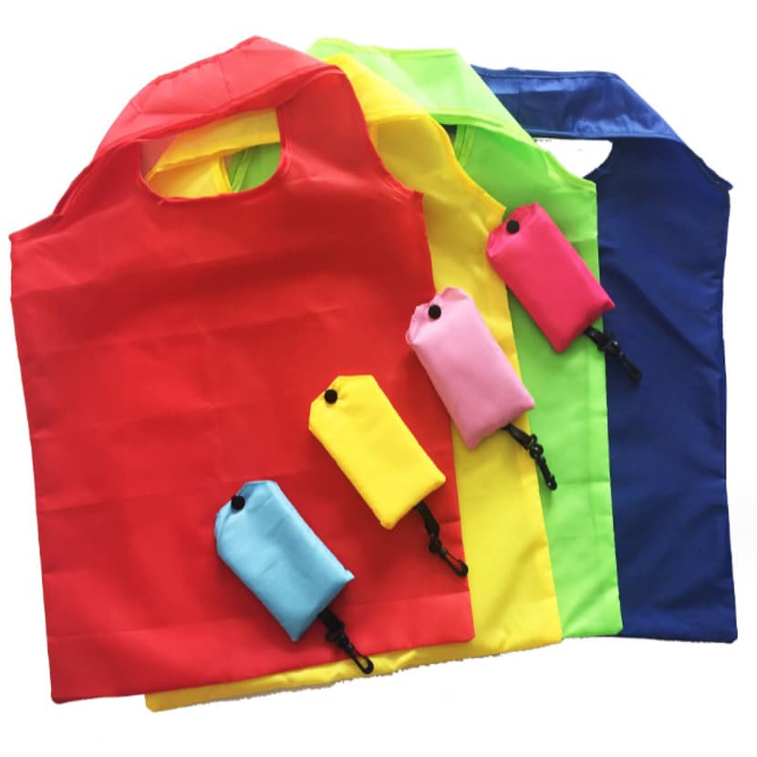 Basic Foldable Shopping Bag with Carabiner - custom logo thumbnail 2