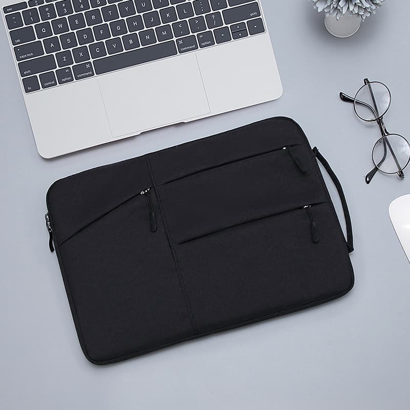 13 Inch Laptop Sleeve with Multi Zip Design and Handle - custom logo thumbnail 3