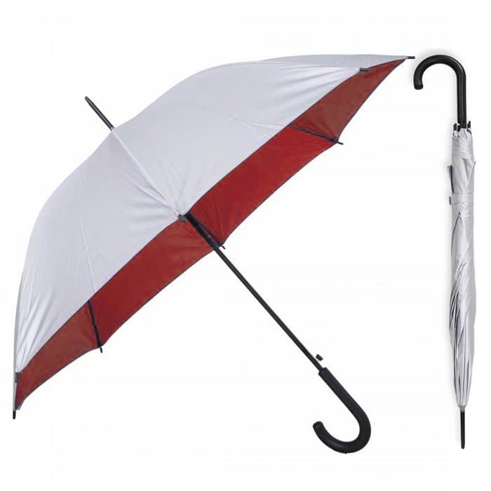 24'' Classic J-Hook Umbrella (Silver Coating) - custom logo thumbnail 2