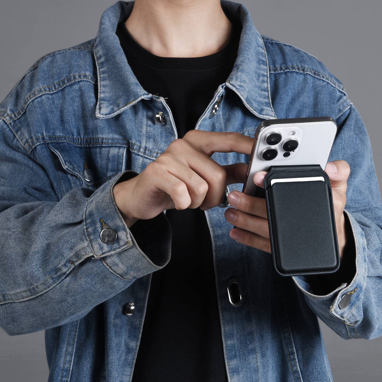 SOLARIS Magnetic Wallet Stand - custom logo thumbnail 4