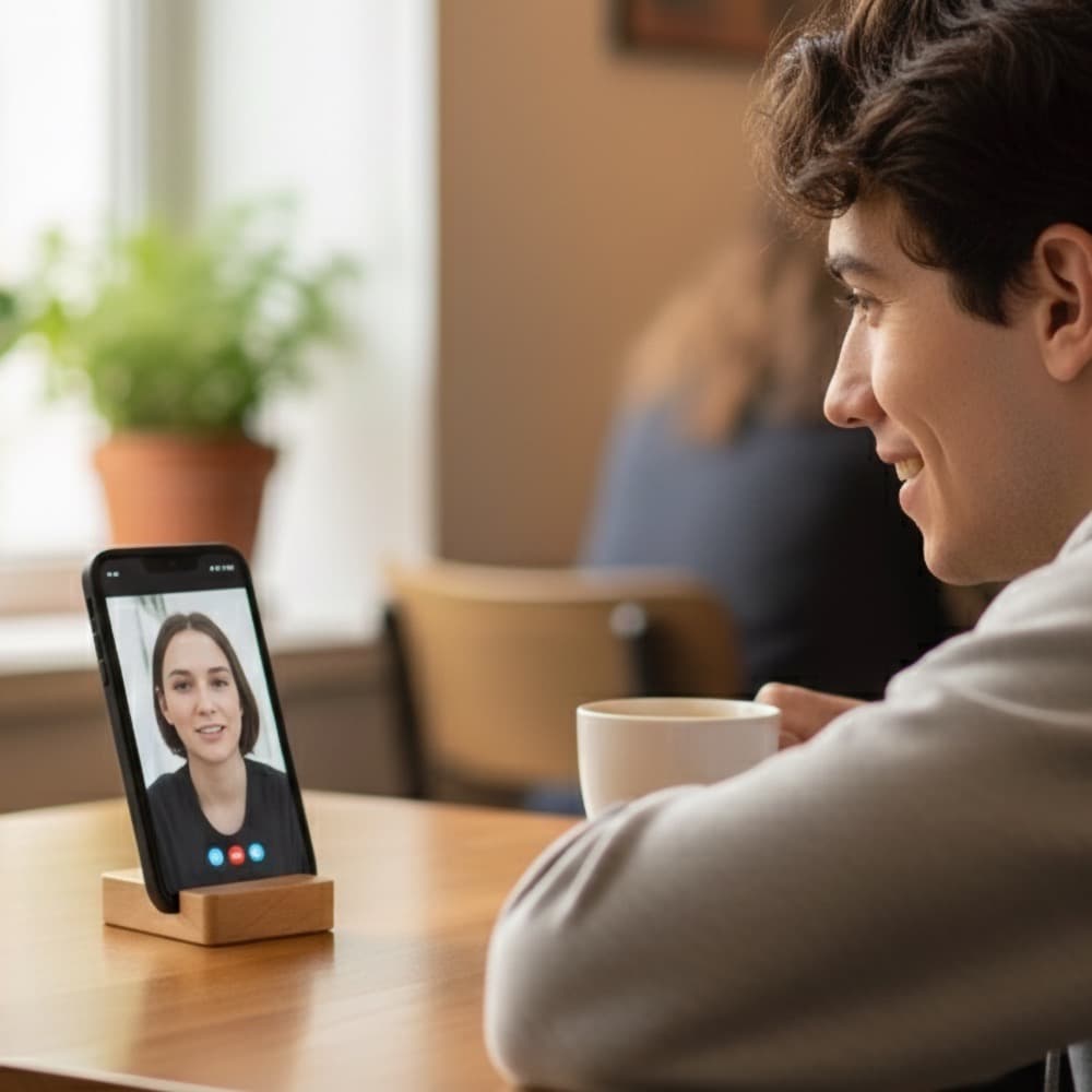 Mini Wooden Phone Holder - custom logo thumbnail 4