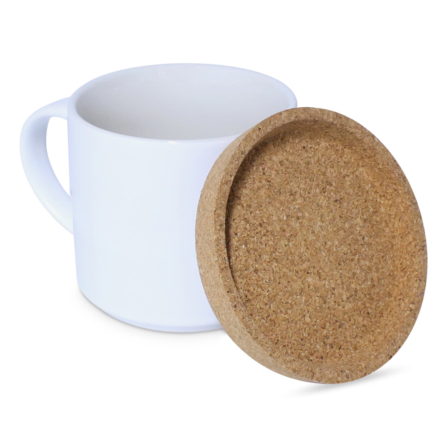 500ml Premium Ceramic Mug with Cork Coaster Set - custom logo thumbnail 4
