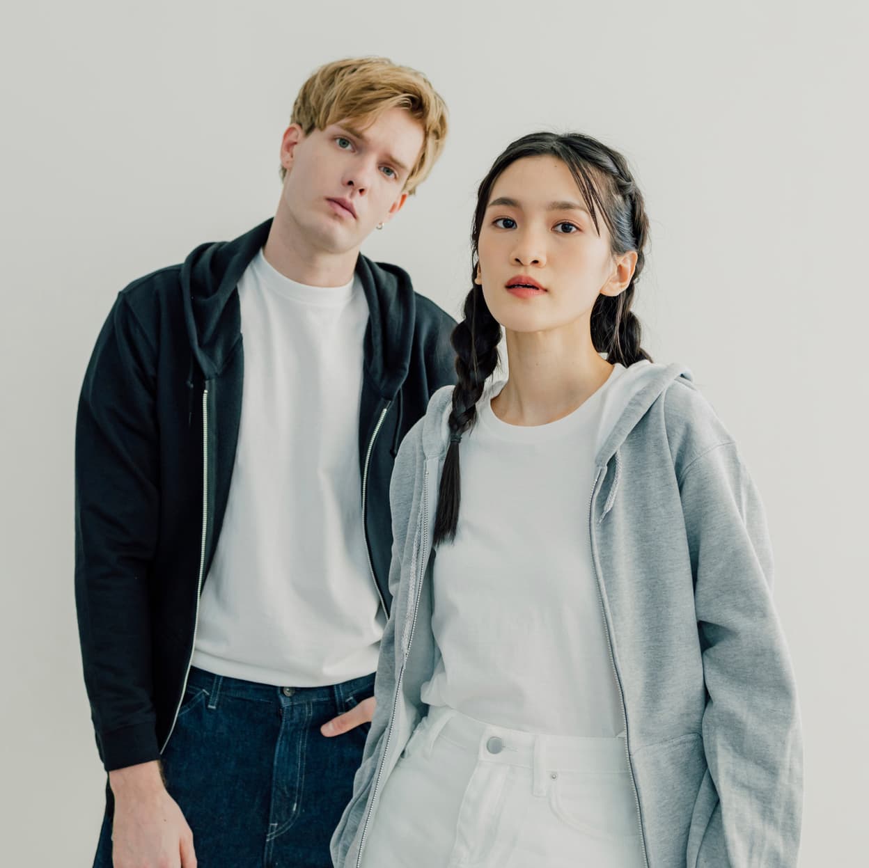 Áo hoodie pha trộn nặng Gildan (Có dây kéo) - in logo thumbnail 4