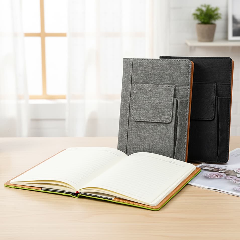 Luslax A5 Notebook With Pockets - custom logo thumbnail 3