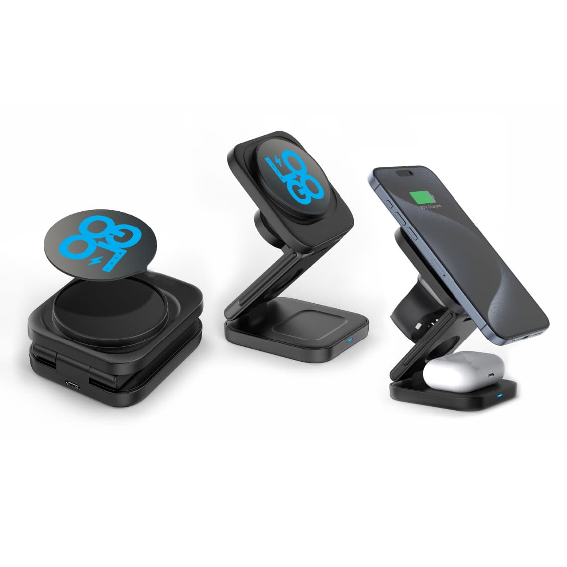 Sạc Không Dây Từ Tính 3 Trong 1 Gập Gọn WPC50 - in logo thumbnail 5