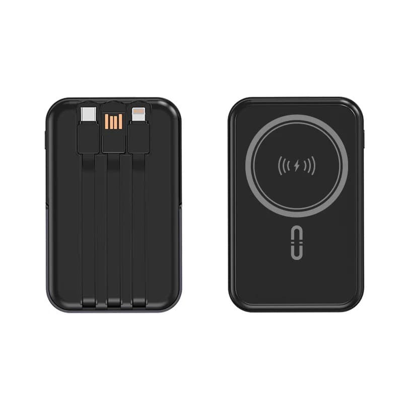 10,000mAh Supreme Magnetic Wireless Powerbank with Cables & Stand - custom logo thumbnail 5