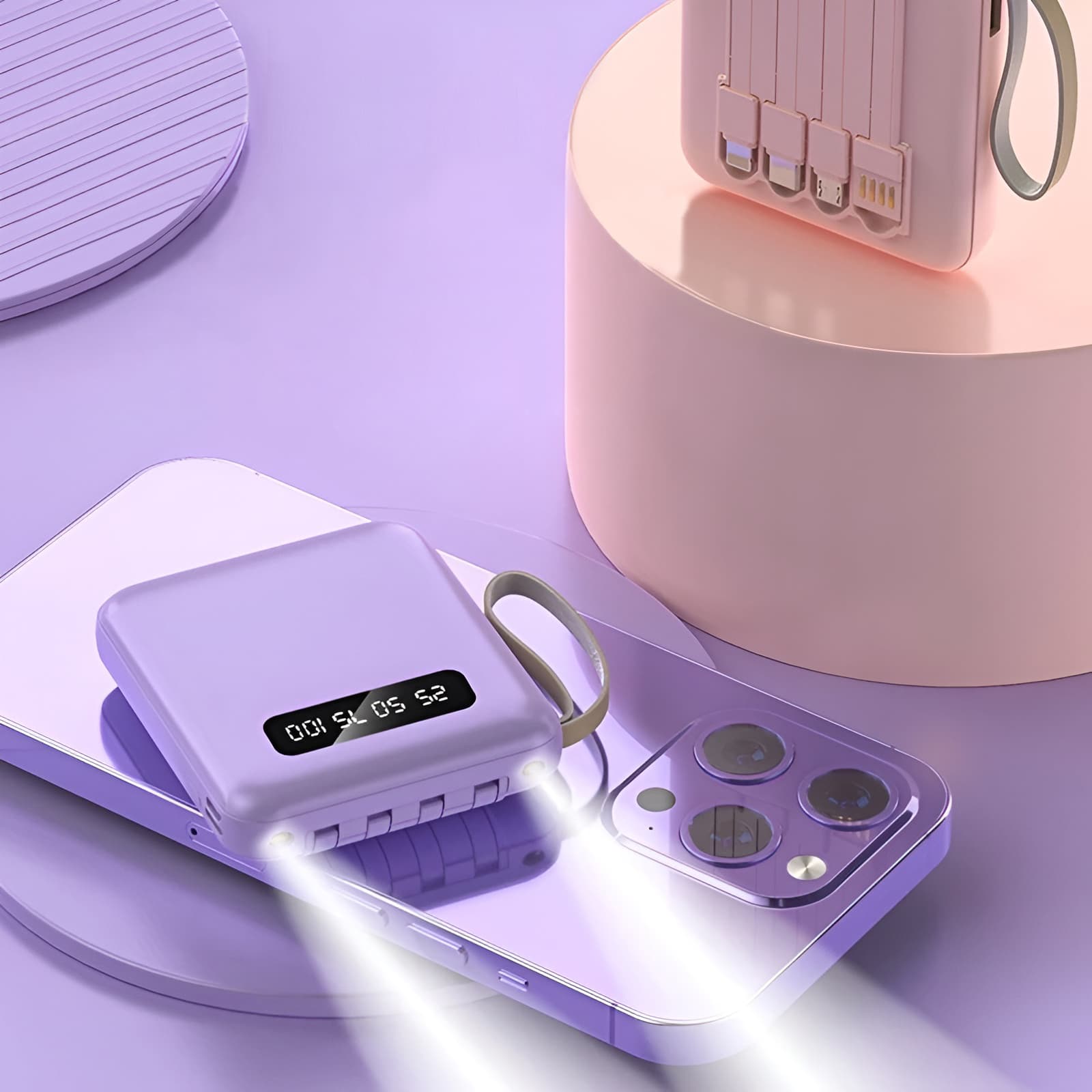 Pin sạc dự phòng dung lượng 10.000mAh, nhỏ gọn, đi kèm cáp sạc. - in logo thumbnail 5