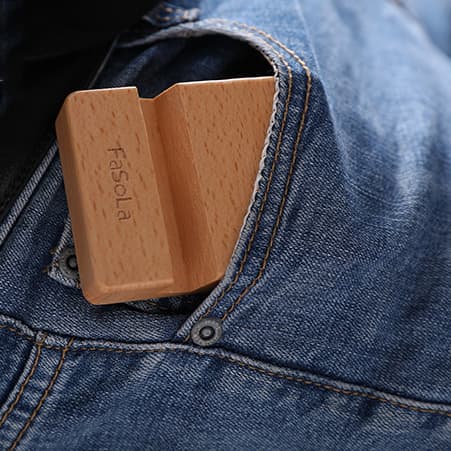 Mini Wooden Phone Holder - custom logo thumbnail 5