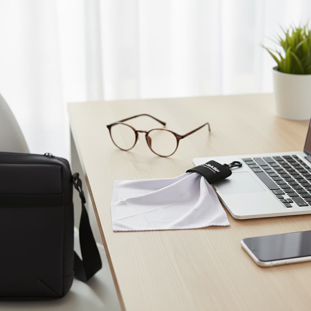 Khăn lau màn hình làm từ sợi vi mô, đựng trong túi. - in logo thumbnail 5