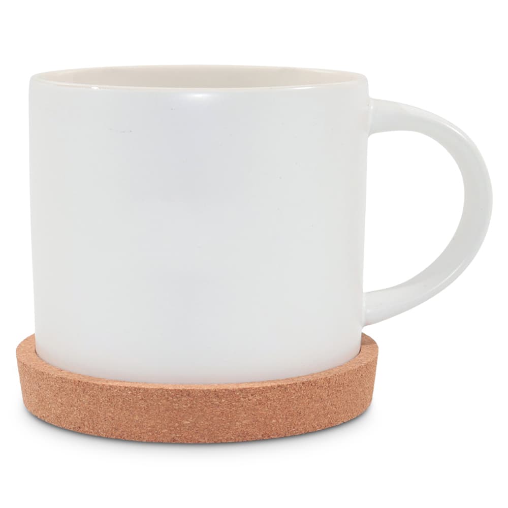500ml Premium Ceramic Mug with Cork Coaster Set - custom logo thumbnail 5