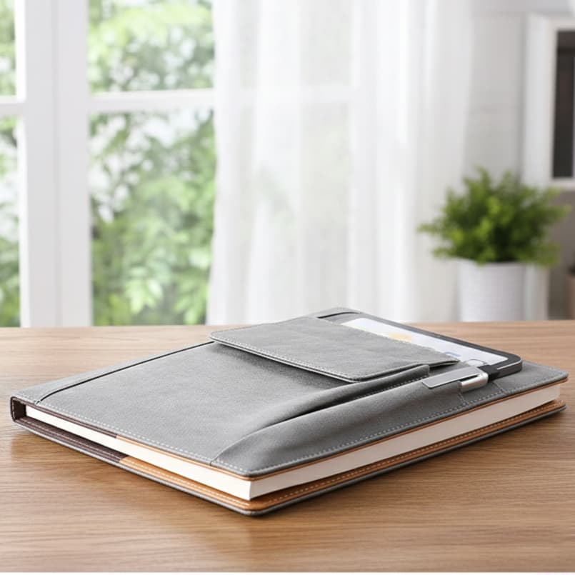 Luslax A5 Notebook With Pockets - custom logo thumbnail 4