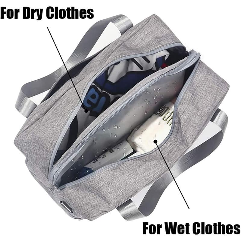 Spacious Travel Duffel Bag with Shoe Compartment (and Wet Compartment) - custom logo thumbnail 5