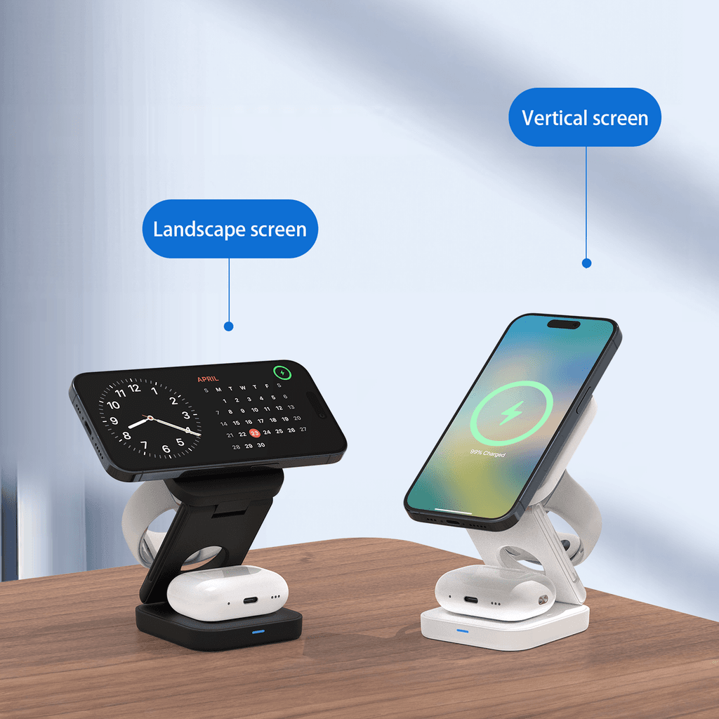 Sạc Không Dây Từ Tính 3 Trong 1 Gập Gọn WPC50 - in logo thumbnail 6