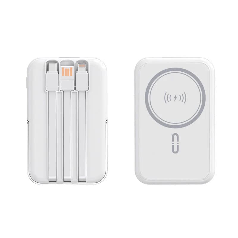 10,000mAh Supreme Magnetic Wireless Powerbank with Cables & Stand - custom logo thumbnail 6