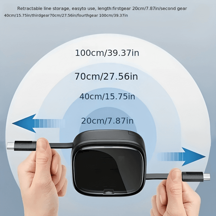 60W Data Cable Set with Retractable Charging Cable - custom logo thumbnail 6