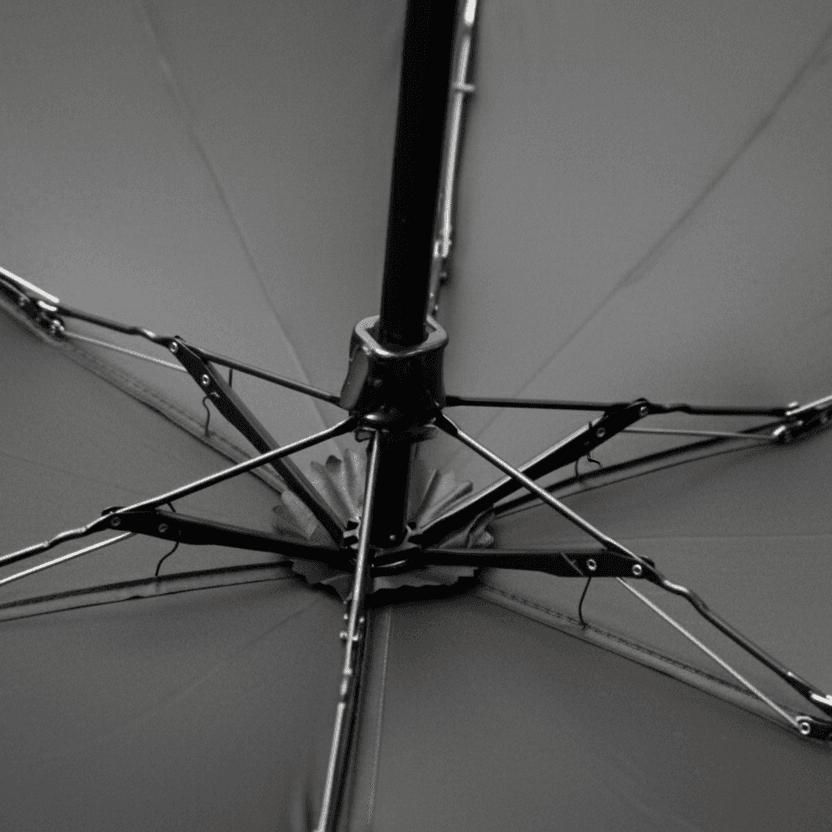 19'' Compact Lightweight RPET Umbrella (with UV Coating & Bamboo Handle) - custom logo thumbnail 5