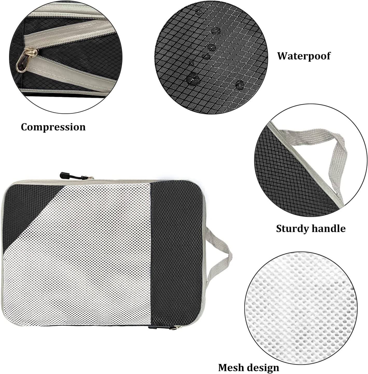 4 Pcs Compression Travel Packing Cube - custom logo thumbnail 5